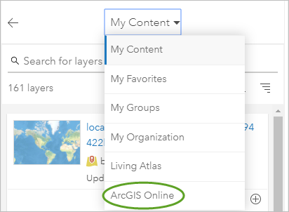 Search in ArcGIS Online Search in ArcGIS Online